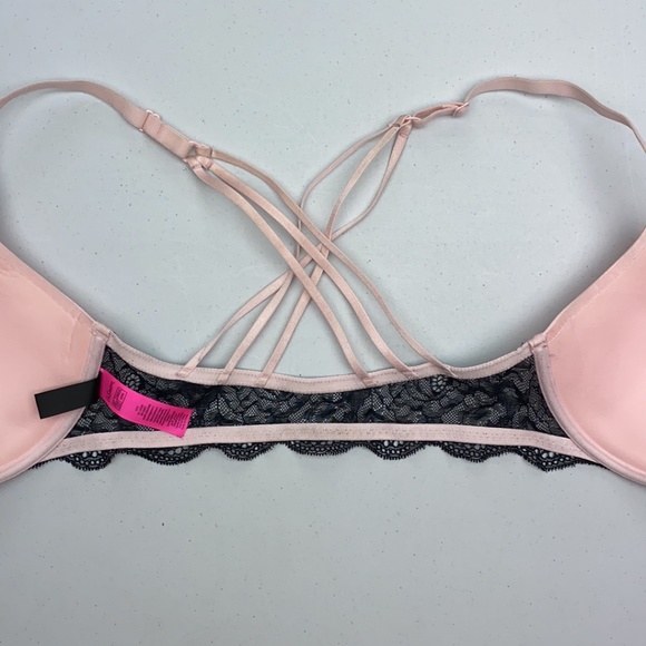 LS PNK/BLK Front Closing Pushup, 32C Beyond Sexy Bra - Picture 4 of 5